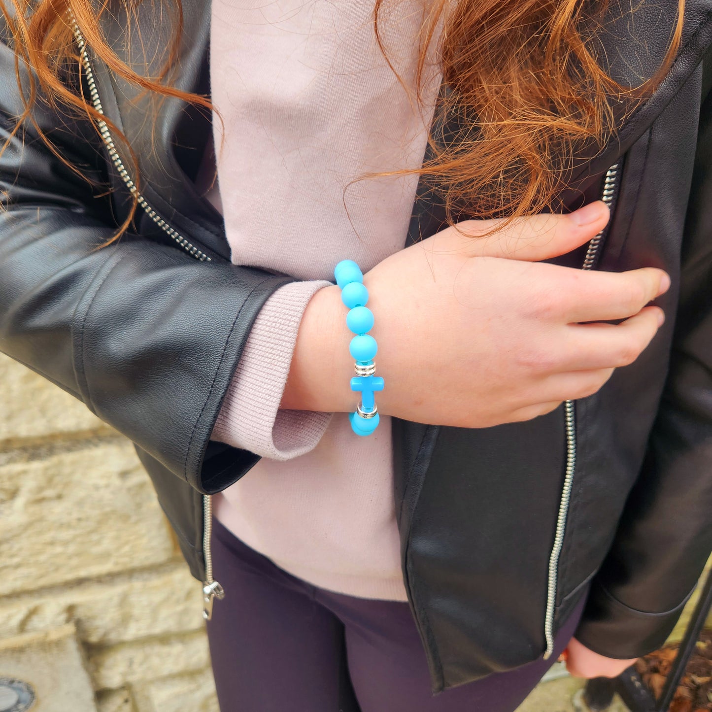 Kids Cross Beaded Bracelet