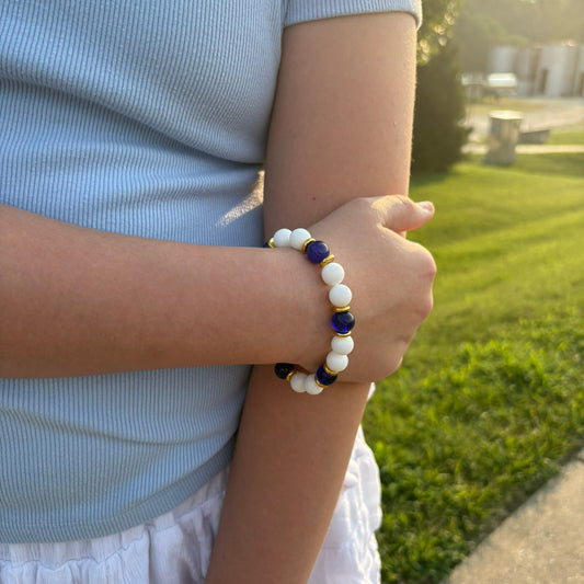 Midnight Glow Beaded Bracelet
