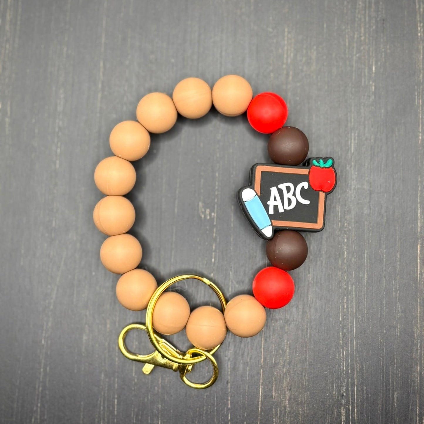 Chalkboard Silicone Beaded Wristlet