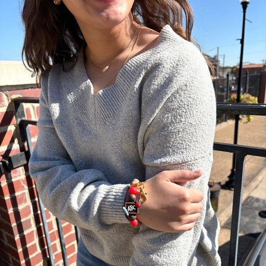 Chalkboard Silicone Beaded Wristlet