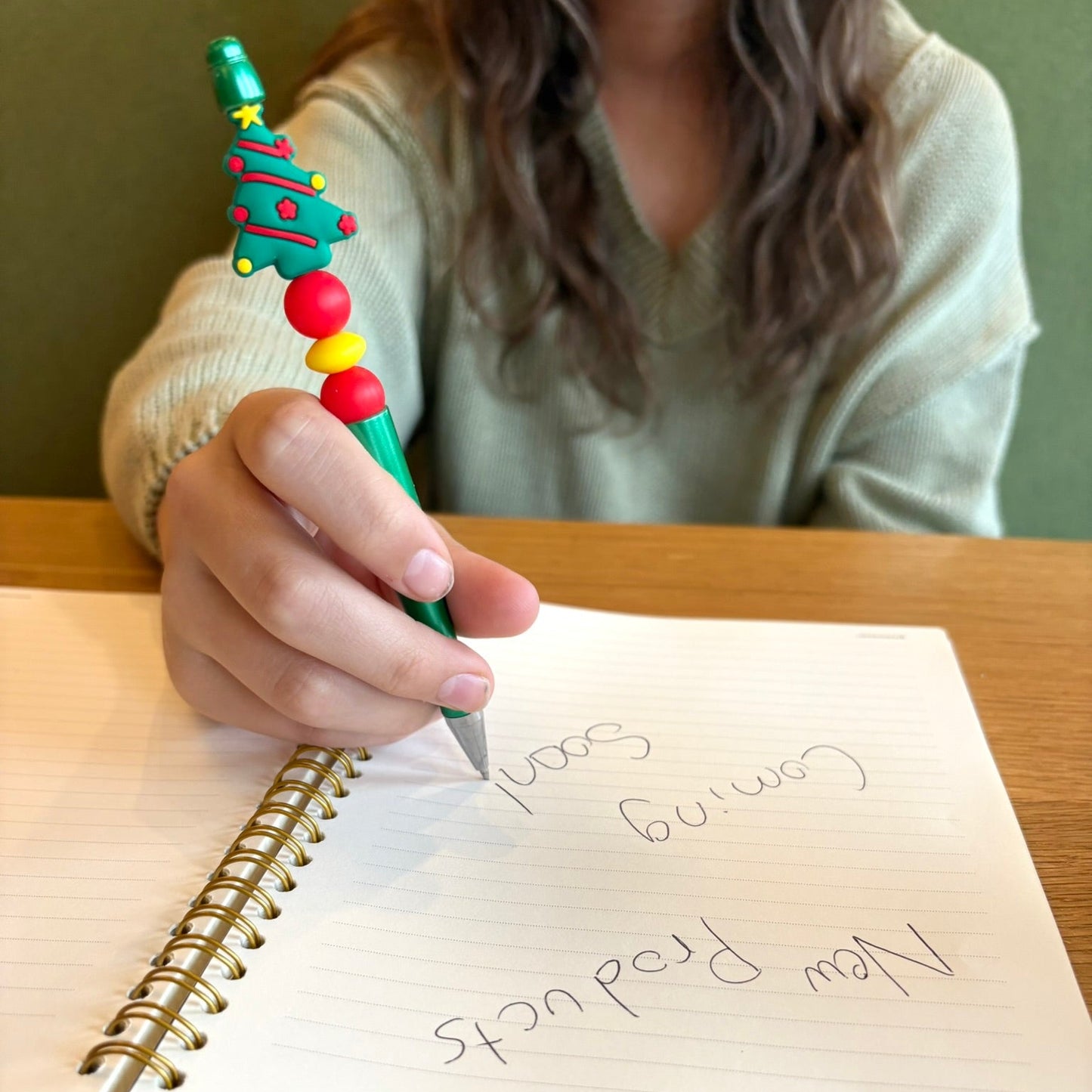 Christmas Tree Beaded Pen