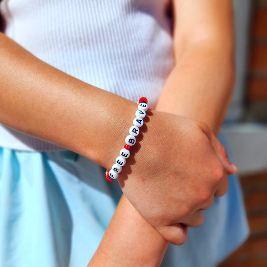 Free and Brave Clay Beaded Bracelet