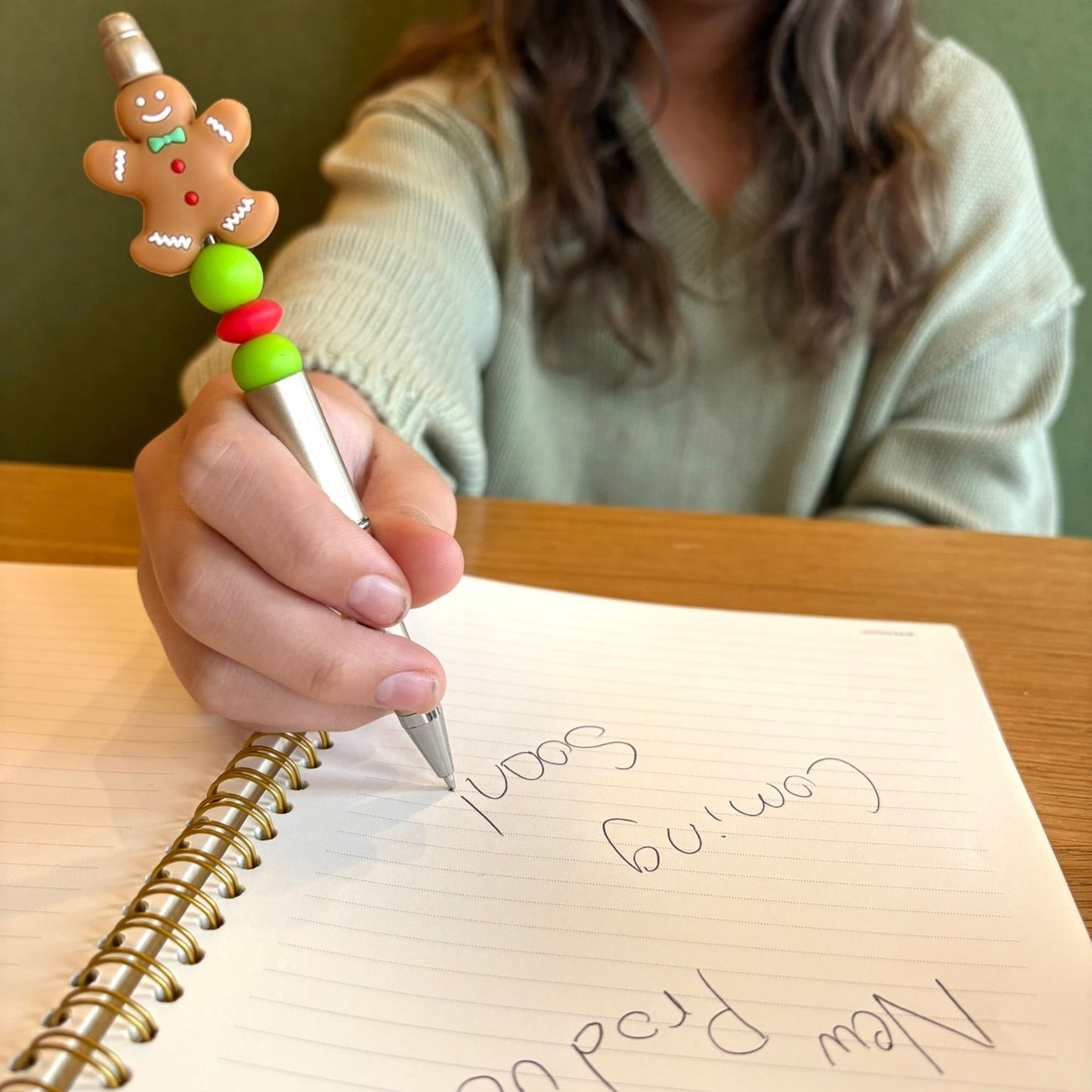 Gingerbread Beaded Pen