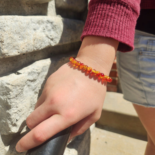 Fall Crackle Beaded Bracelet