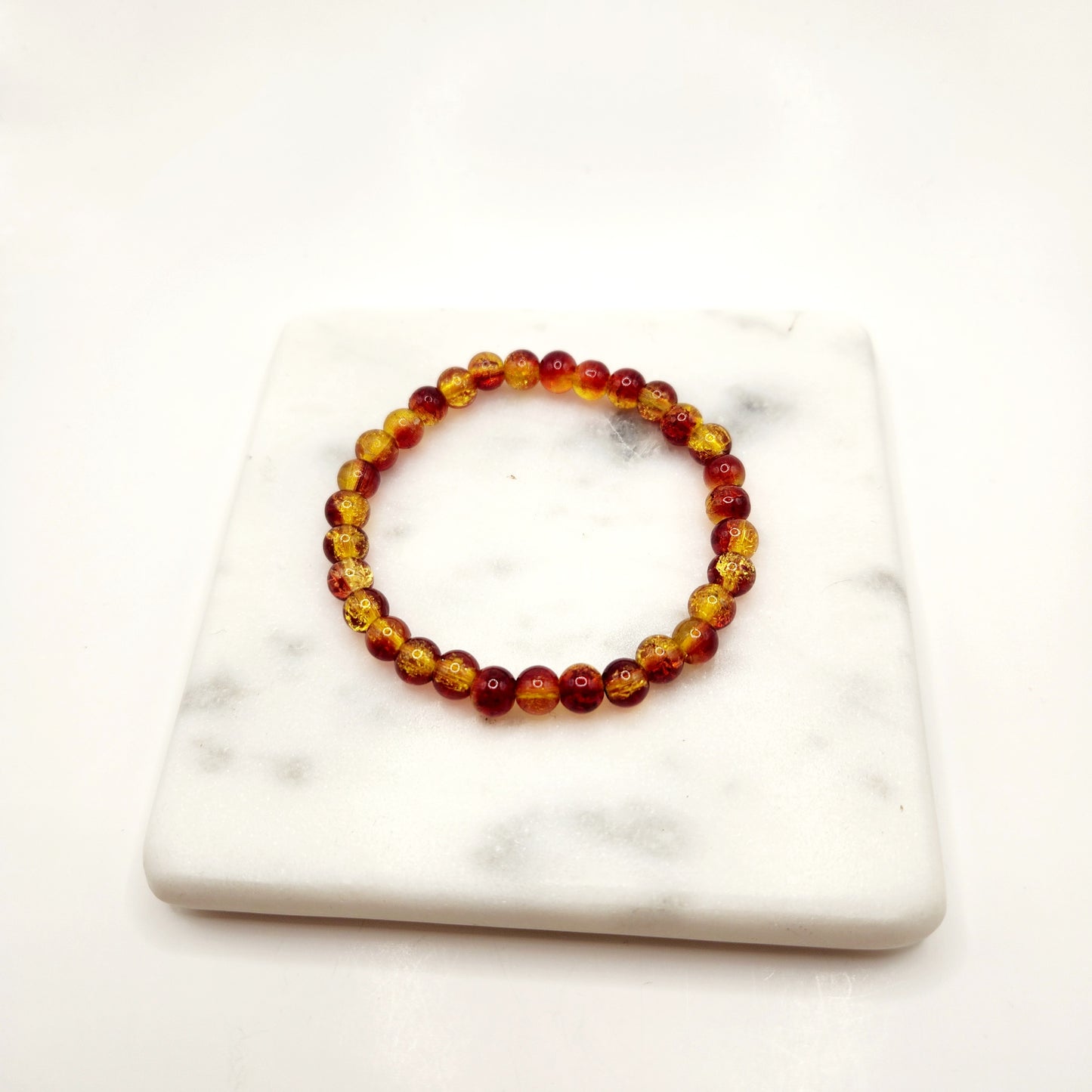 Fall Crackle Beaded Bracelet