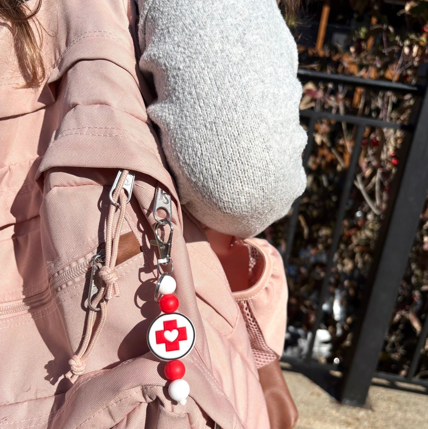 Lifeline Silicone Beaded Keychain