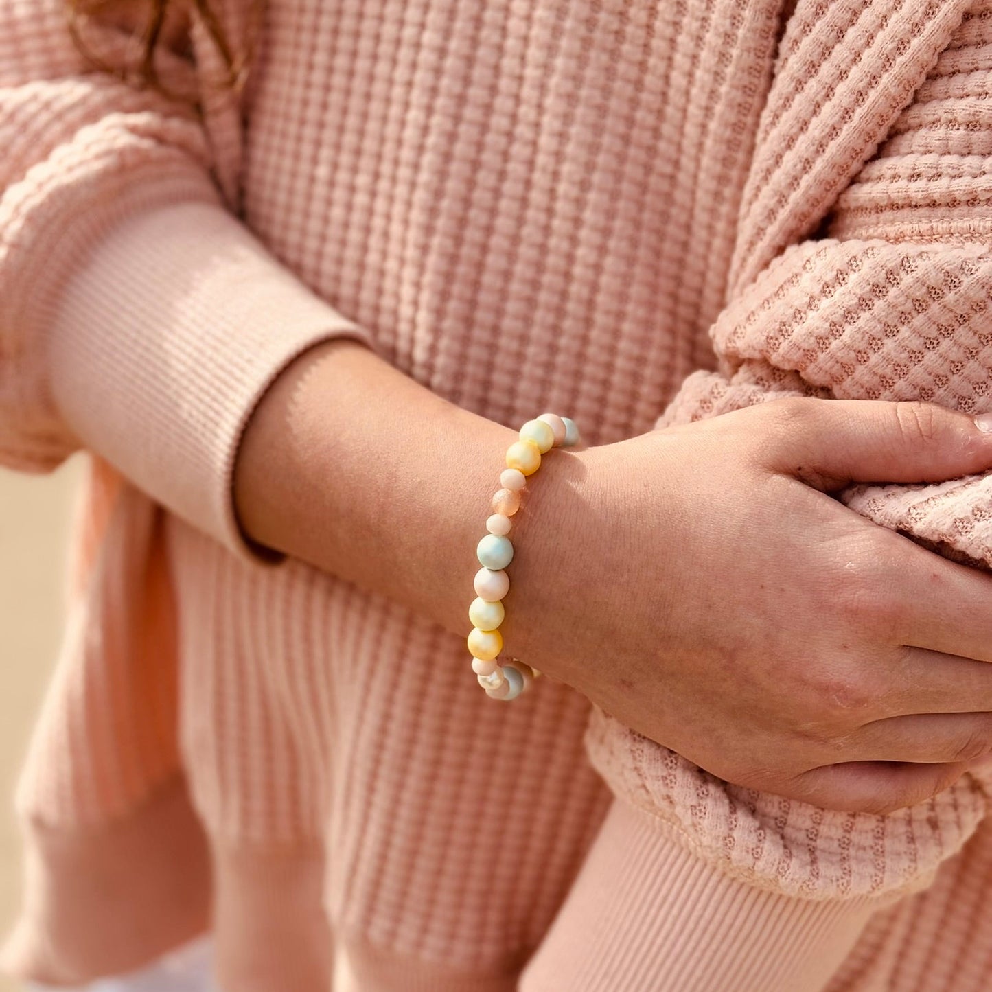 Pastel Sunrise Beaded Bracelet