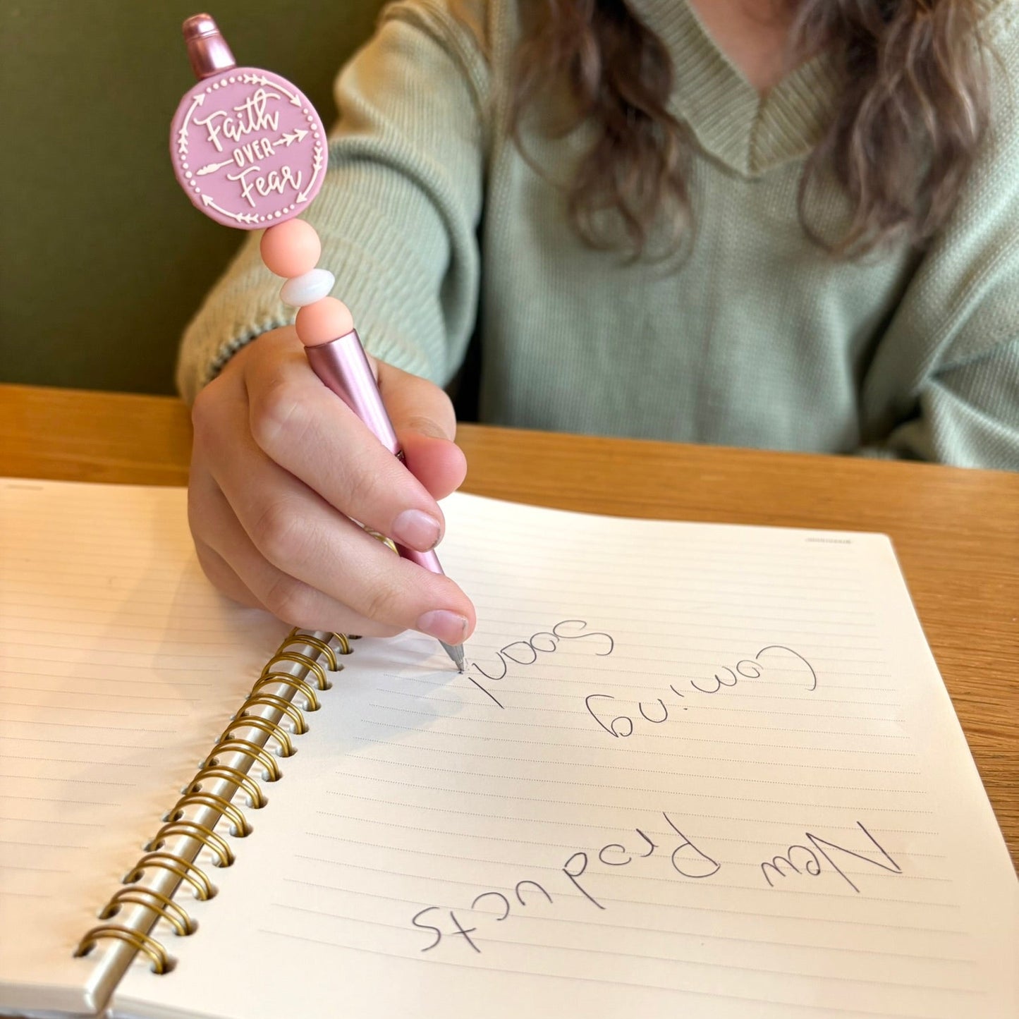 Faith Over Fear Beaded Pen