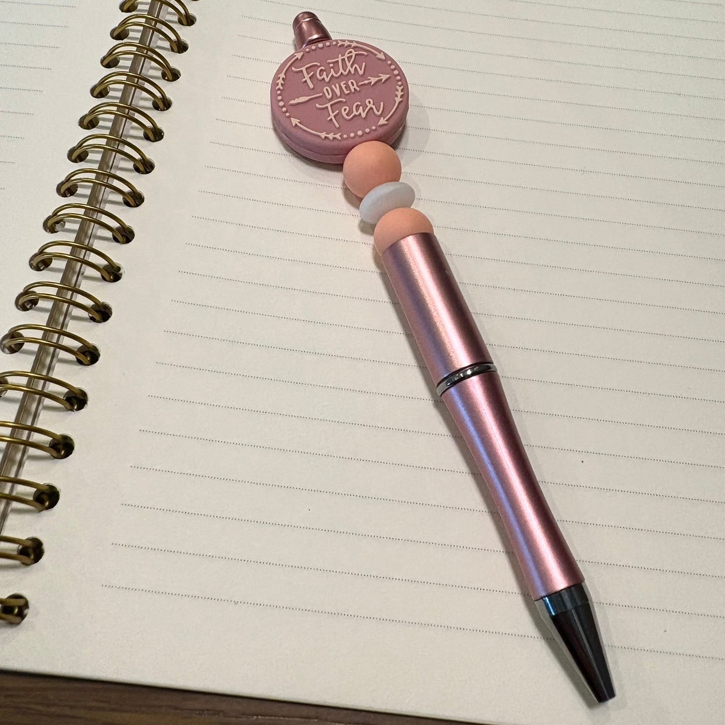 Faith Over Fear Beaded Pen