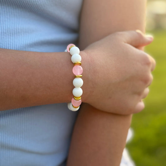Pretty in Pink Beaded Bracelet