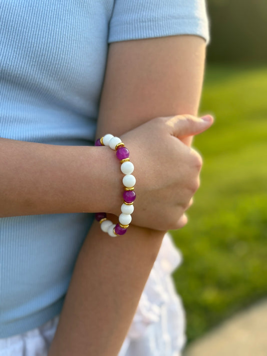 Lilac Luxe Beaded Bracelet
