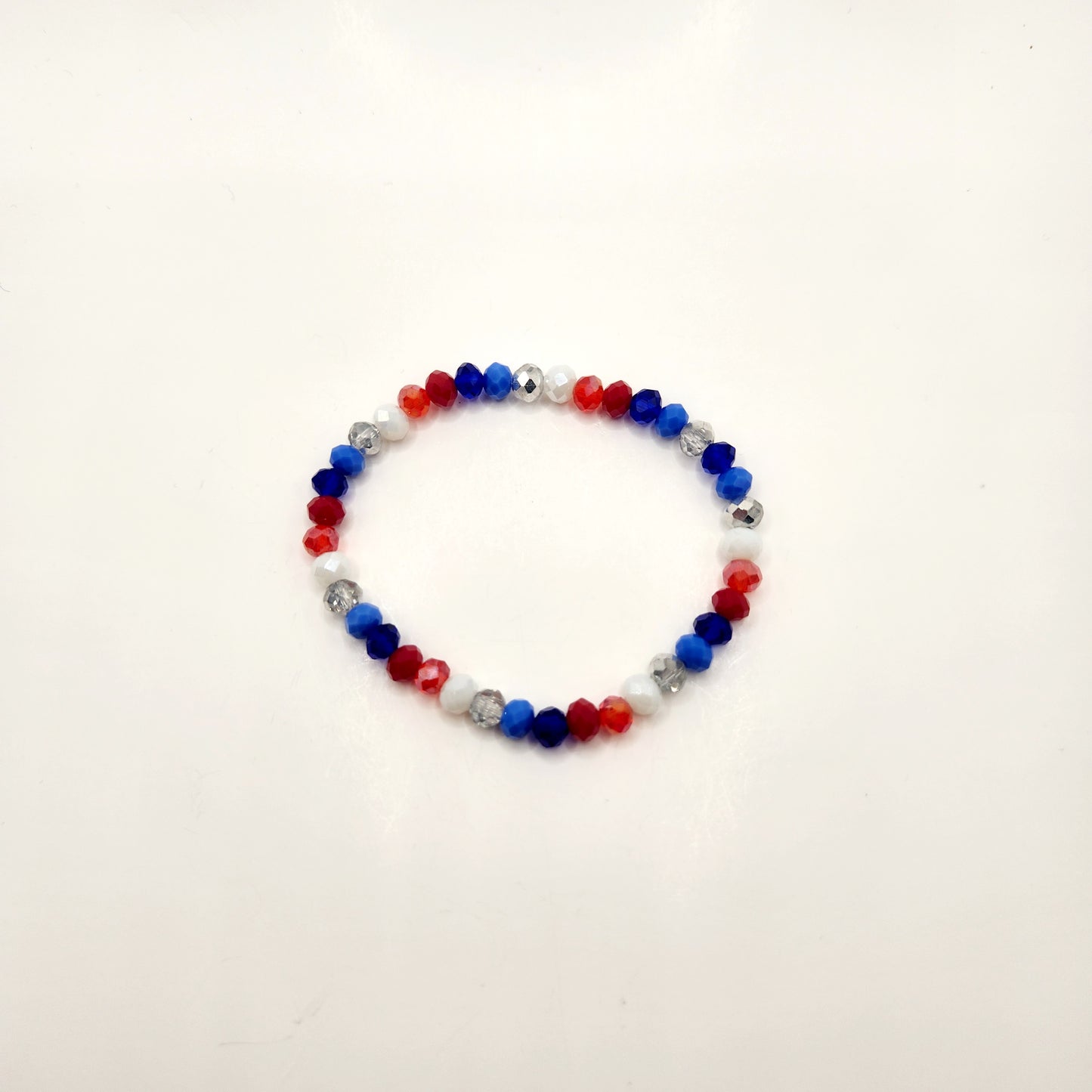 Patriotic Faceted 3pc Bracelet Set