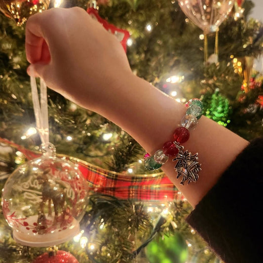 Holiday Bells Beaded Charm Bracelet