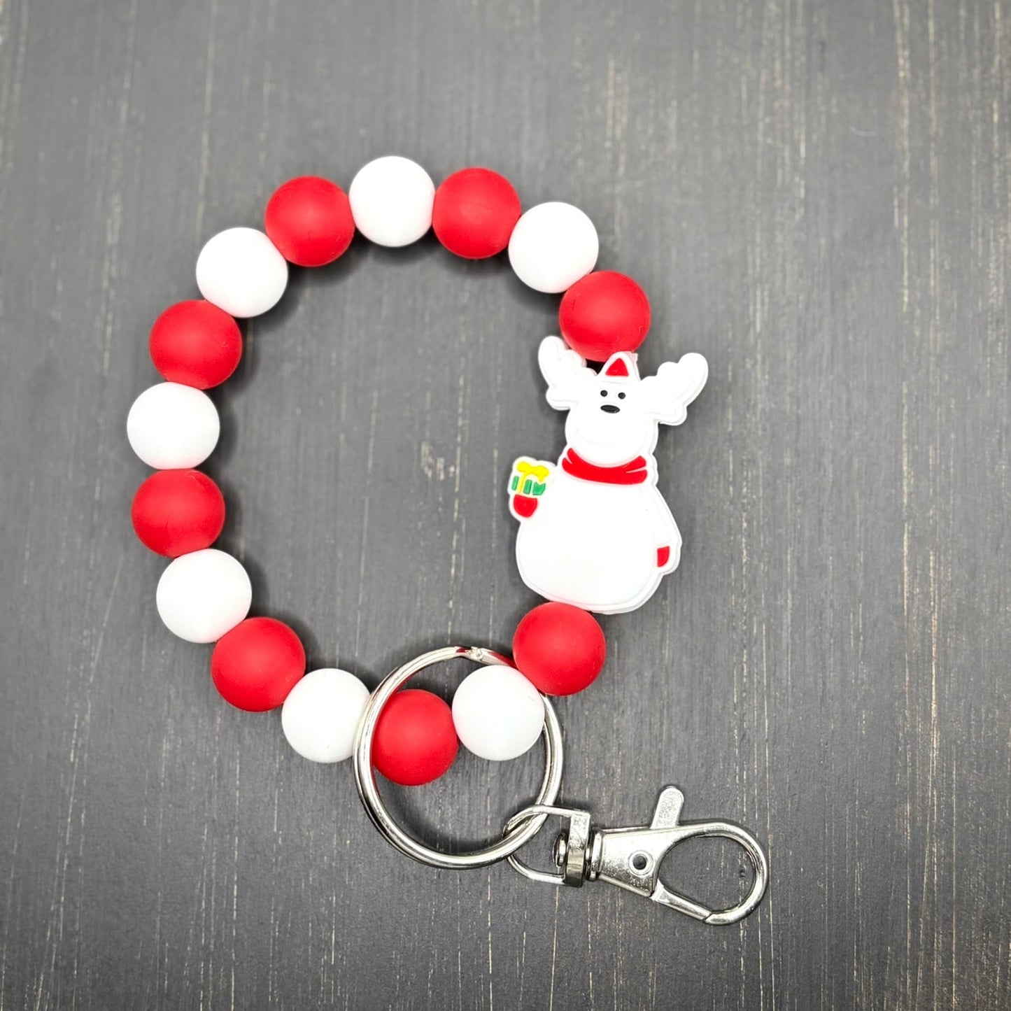 Reindeer Silicone Beaded Wristlet