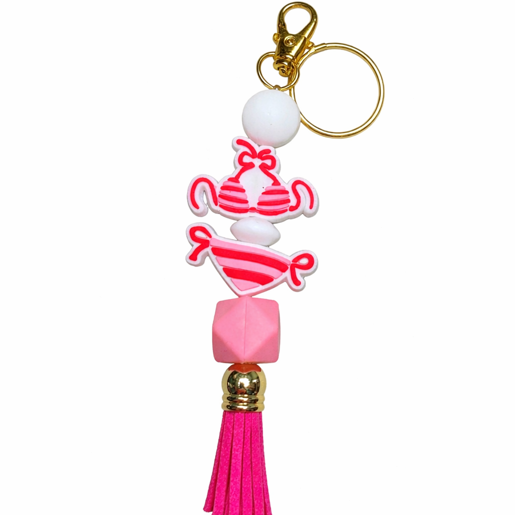 Summer Swimsuit Beaded Keychain