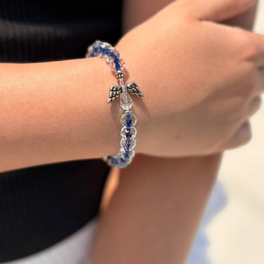 Thin Blue Line Beaded Bracelet