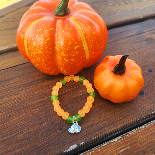 Toddler Kids Pumpkin Charm Bracelet