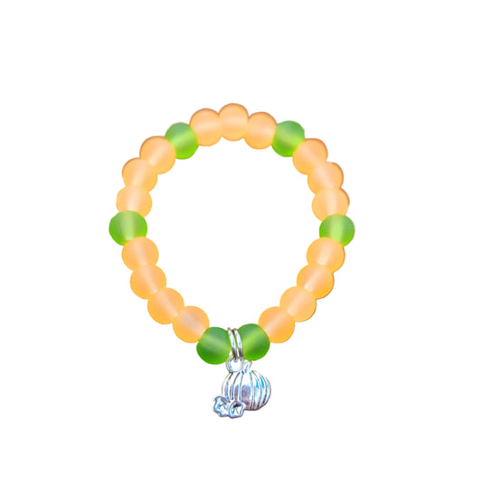 Toddler Kids Pumpkin Charm Bracelet