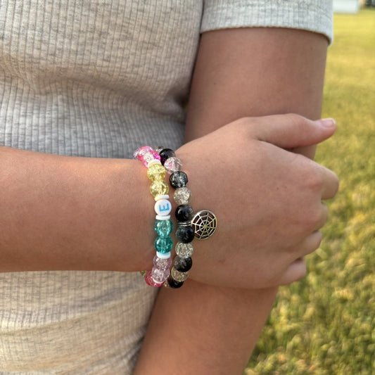Wednesday Inspired Beaded Bracelet Set