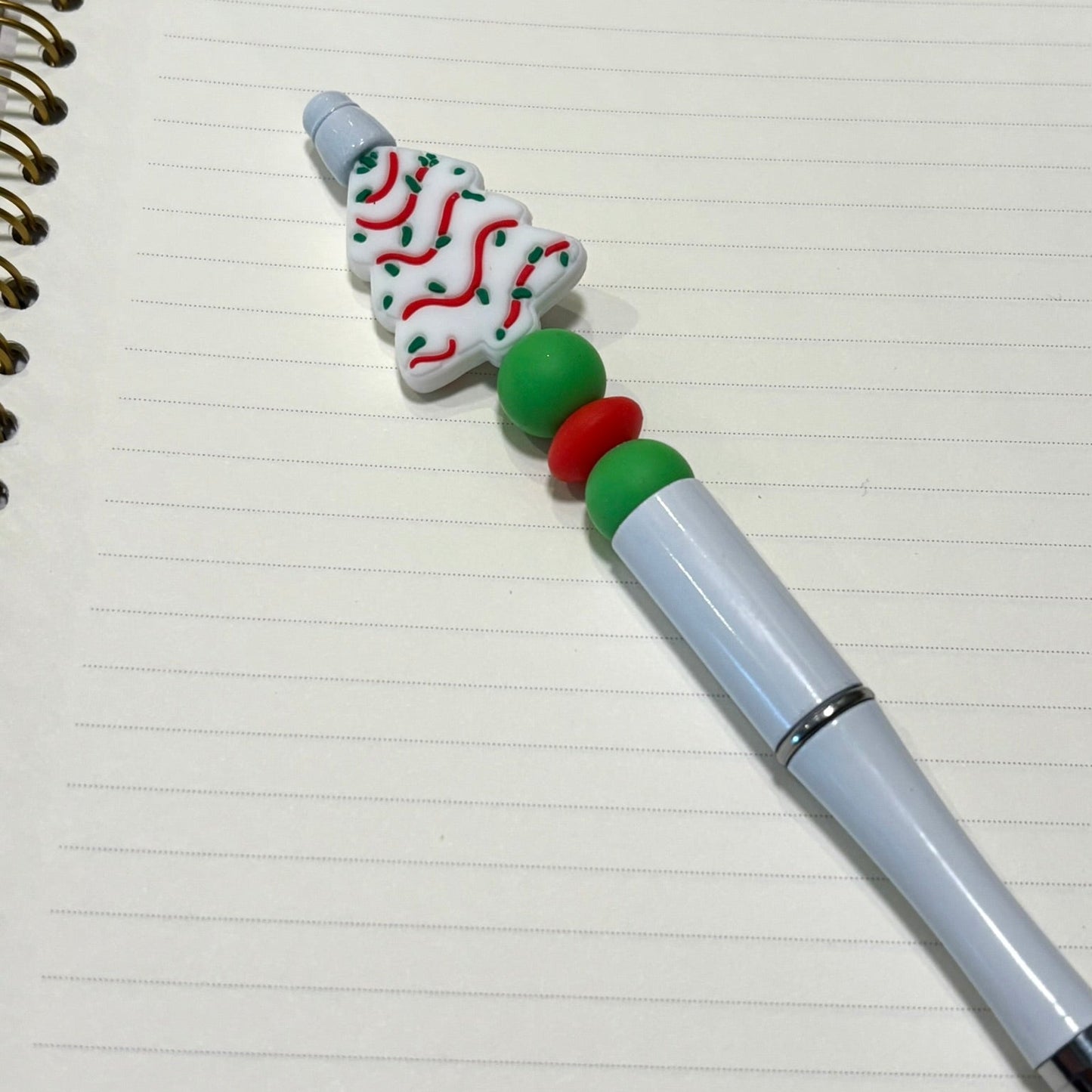 Christmas Tree Cake Beaded Pen