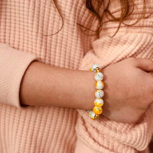 Sunburst Bloom Beaded Bracelet